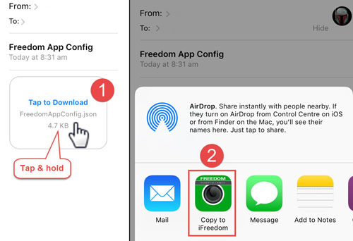 Importing a device config